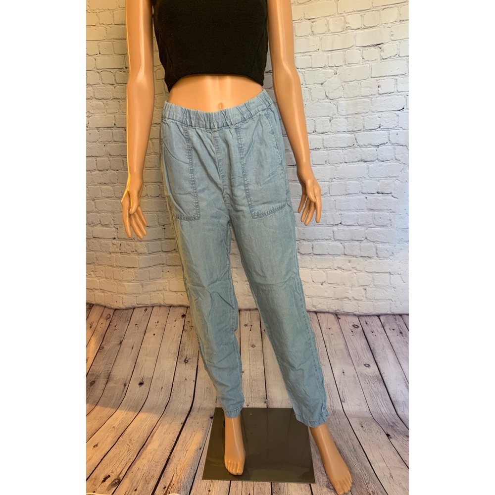 H & M light wash Denim-Look Comfy Pants size 6 boho